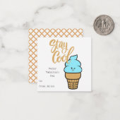 かわいいアイスクリームキッズクラスルームValentinesカード ノートカード (正面/裏面インサイチュ)