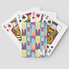 かわいいアイスクリームグルメカラフルカラーブロック トランプ