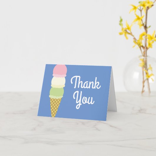 かわいいアイスクリームコーンは第1誕生日カード感謝していしています カード (黄色い花)