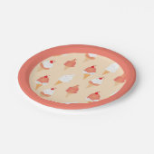 かわいいアイスクリームコーンふりかけるさくらんぼ ペーパープレート (アングル)