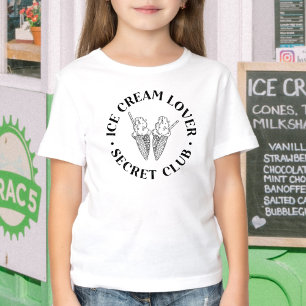 かわいいアイスクリームコーンラバーキッズ Tシャツ