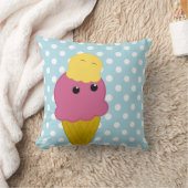 かわいいアイスクリームコーン クッション (ブランケット)