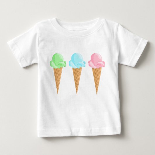 かわいいアイスクリームコーン ベビーTシャツ (正面)