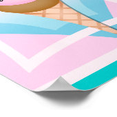 かわいいアイスクリームサンデラブアートポスター/プリント ポスター (角)