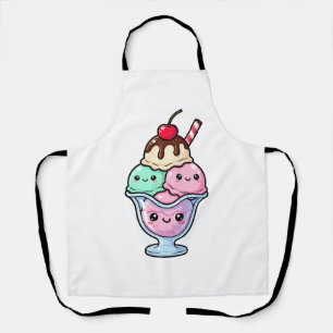 かわいいアイスクリームサンデー エプロン