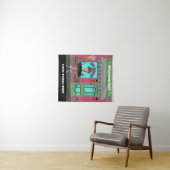 かわいいアイスクリームショップ名前とメッセージタペストリーを追加 タペストリー (インサイチュ(横))