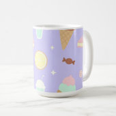かわいいアイスクリームスイーツパターン コーヒーマグカップ (正面右)