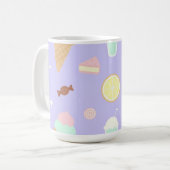 かわいいアイスクリームスイーツパターン コーヒーマグカップ (正面左)