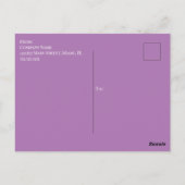 かわいいアイスクリームソーシャルフライヤー招待状パープル ポストカード (裏面)