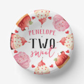 かわいいアイスクリームツスイートガールズバースデーパーティー ペーパーボウル (正面)