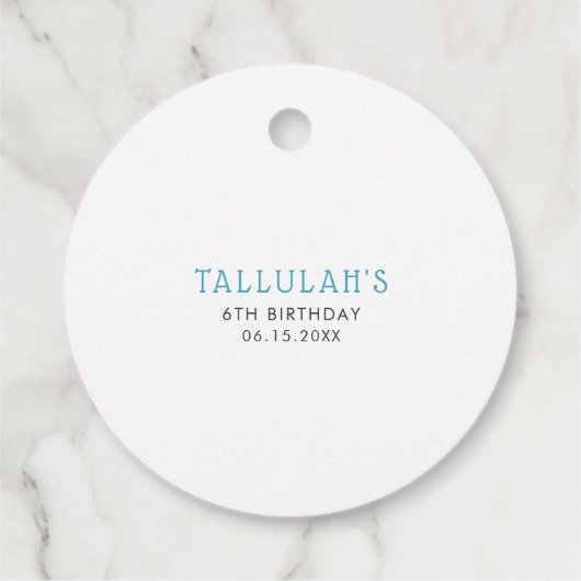 かわいいアイスクリームテーマ誕生日パーティー フェイバータグ (裏面)