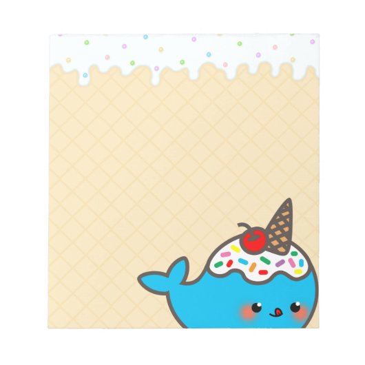 かわいいアイスクリームナルファル ノートパッド (正面)