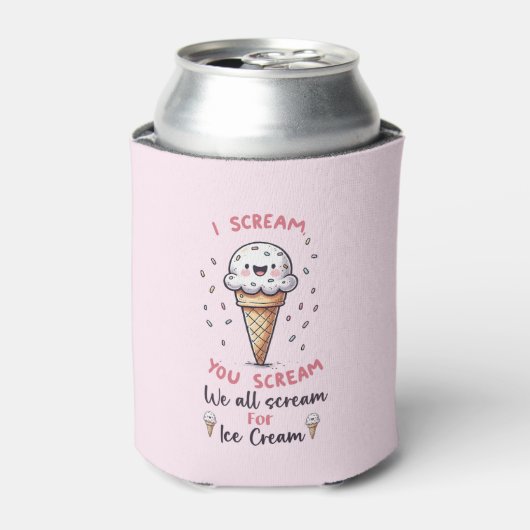かわいいアイスクリームパン 缶クーラー (缶正面)