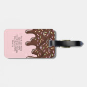 かわいいアイスクリームパーソナライズされたチョコレート ラゲッジタグ (裏面横)