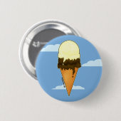 かわいいアイスクリームピン&ボタン 缶バッジ (正面&裏面)