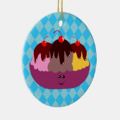 かわいいアイスクリームボウル セラミックオーナメント (右)