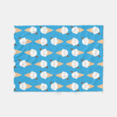 かわいいアイスクリーム円錐 フリースブランケット (正面(横))