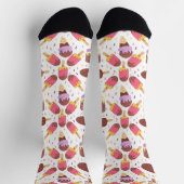 かわいいアイスクリーム愛好家がタイル張り ソックス (上部)