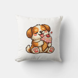 かわいいアイスクリーム犬 クッション