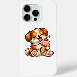 かわいいアイスクリーム犬 iPhone 15 PRO MAXケース