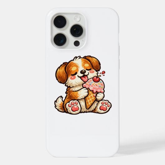 かわいいアイスクリーム犬 iPhoneケース (裏面)