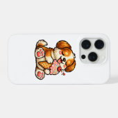 かわいいアイスクリーム犬 iPhoneケース (裏面横)