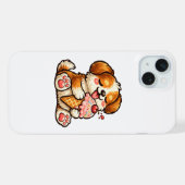 かわいいアイスクリーム犬 iPhoneケース (裏面横)