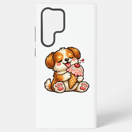 かわいいアイスクリーム犬 SAMSUNG GALAXYケース (裏面)