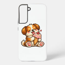 かわいいアイスクリーム犬 SAMSUNG GALAXY S22+ケース