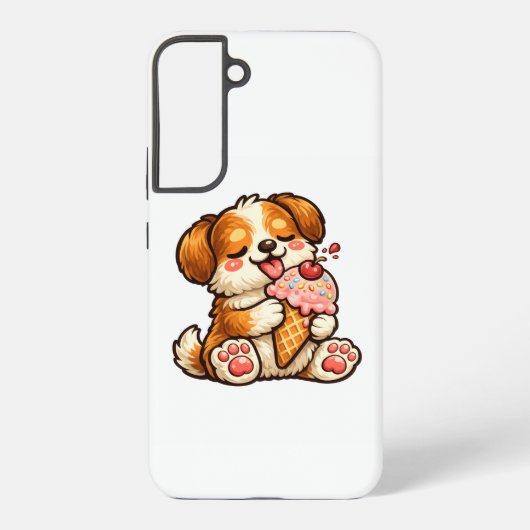 かわいいアイスクリーム犬 SAMSUNG GALAXYケース (裏面)