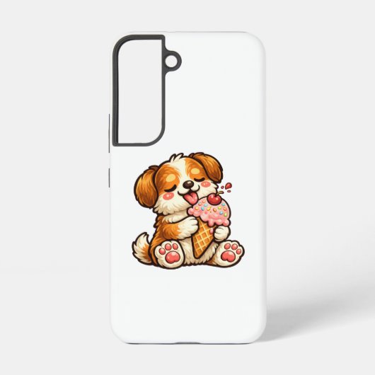 かわいいアイスクリーム犬 SAMSUNG GALAXYケース (裏面)