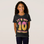 かわいいアイスクリーム私の10誕生日10年ガール Tシャツ (正面フル)
