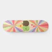 かわいいアイスクリーム虹 スケートボード (横)