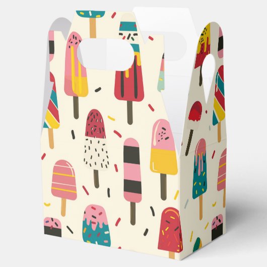 かわいいアイスクリーム誕生日パーティー フェイバーボックス (オープン)