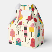 かわいいアイスクリーム誕生日パーティー フェイバーボックス (正面サイド)