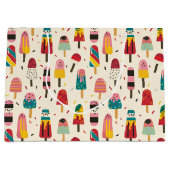 かわいいアイスクリーム誕生日パーティー ラージペーパーバッグ (正面)