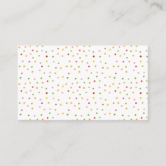 かわいいアイスクリーム赤ちゃんシャワー予約リクエスト エンクロージャーカード (裏面)