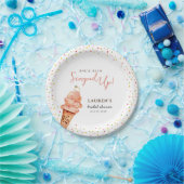 かわいいアイスクリーム類ふりかけブライダルシャワー ペーパープレート (パーティー)