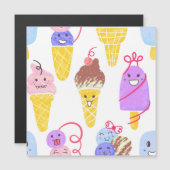 かわいいアイスクリーム、かわいい、シームレスなパターン。 (正面/裏面)