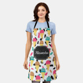 かわいいアイスクリーム エプロン (着用した状態)