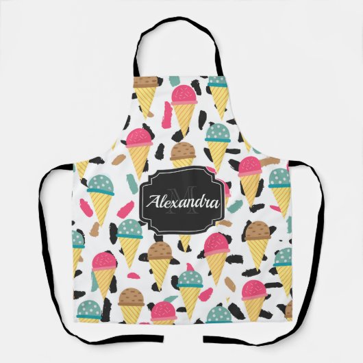 かわいいアイスクリーム エプロン (正面)