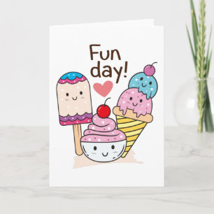 かわいいアイスクリーム カード