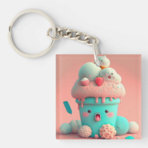 かわいいアイスクリーム キーホルダー