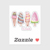 かわいいアイスクリーム シール (シート)