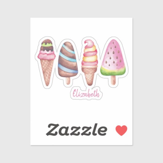 かわいいアイスクリーム シール (シート)