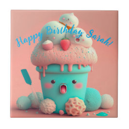 かわいいアイスクリーム タイル