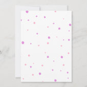 かわいいアイスクリーム ピンク パープル 誕生日 招待状 (裏面)