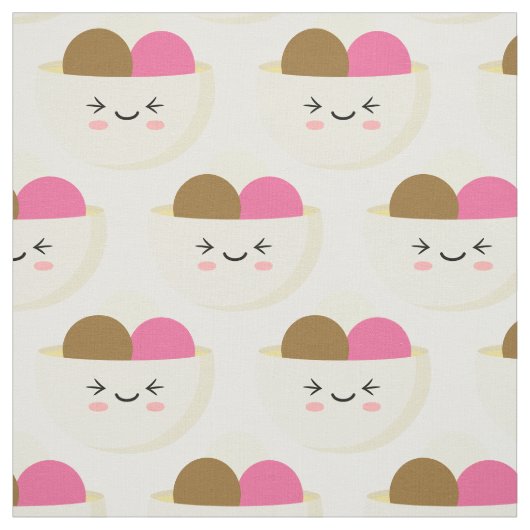 かわいいアイスクリーム ファブリック (見本)