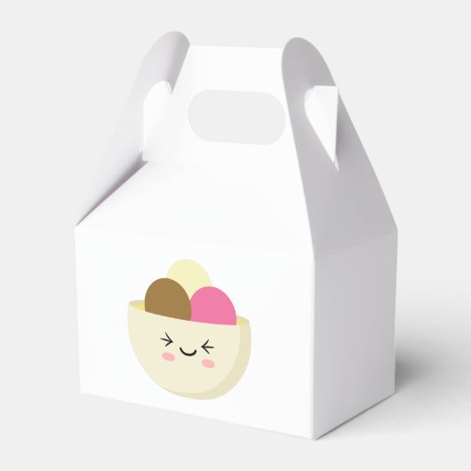 かわいいアイスクリーム フェイバーボックス (正面サイド)
