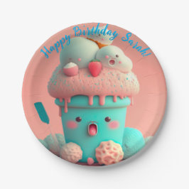 かわいいアイスクリーム ペーパープレート